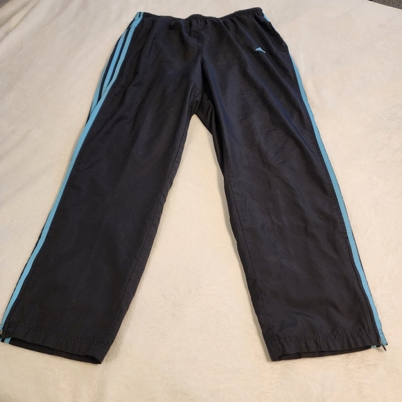 Adidas Track Joggers Vintage Y2k Black Blue Women's Pants‎ Size XL - Picture 3 of 16